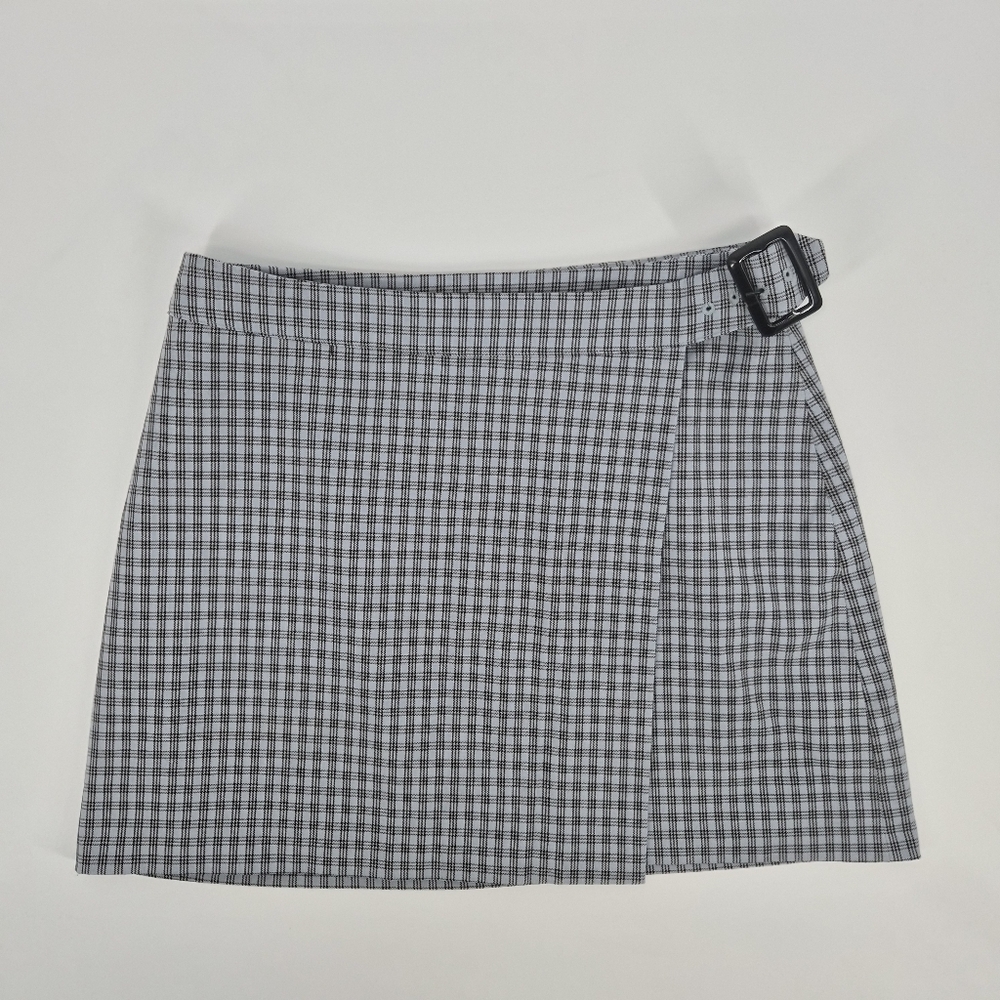 Aritzia Sunday Best Pilot Skort Dusty‎ Blue Check Plaid Mini Size 10